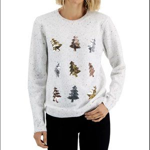 Christmas tree sweater - sequins - size S